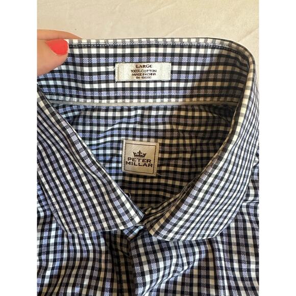 Peter Millar Long Sleeve Button Down Size Large - Picture 2 of 6